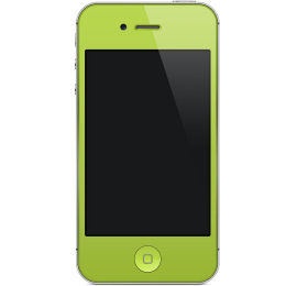 iPhone4・4S フロントパネル カラーカスタム グリーン