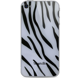 iPhone4・4S バックパネル デザインカスタム ゼブラ柄