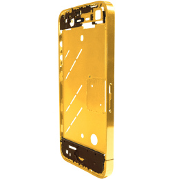 iPhone 4・4S ミドルフレーム メタリックカスタム イエローゴールド